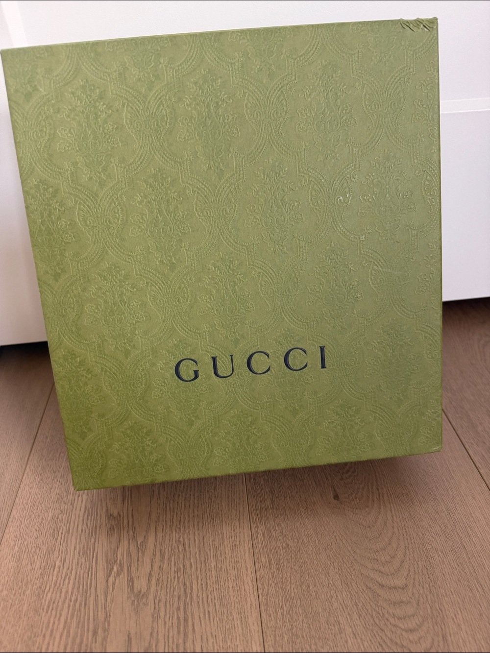 Gucci Olive Green Embossed Logo Box
